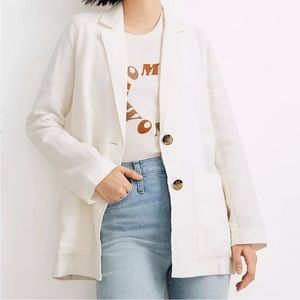Madewell Linen Dorset Blazer Size M